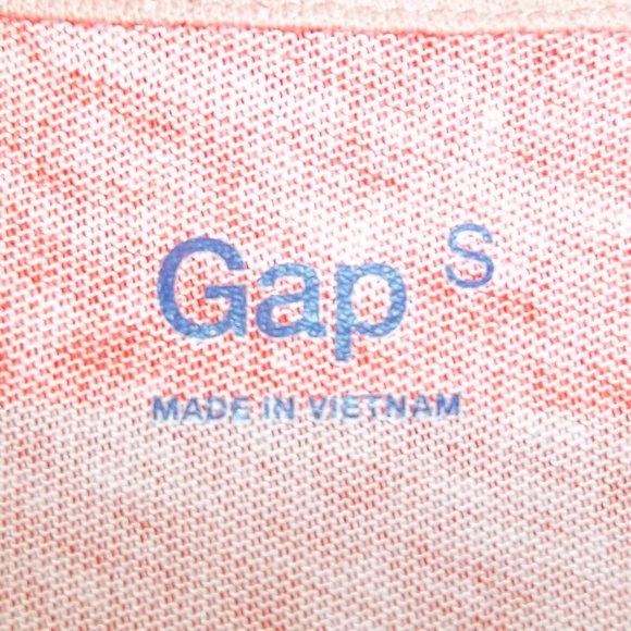 Gap Womens Shirt Top Size Small Striped Round Neckline Short Sleeve Orange Tan - Picture 4 of 6